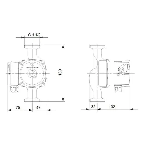 Circulator Pump Hot Water UPS Grundfos »