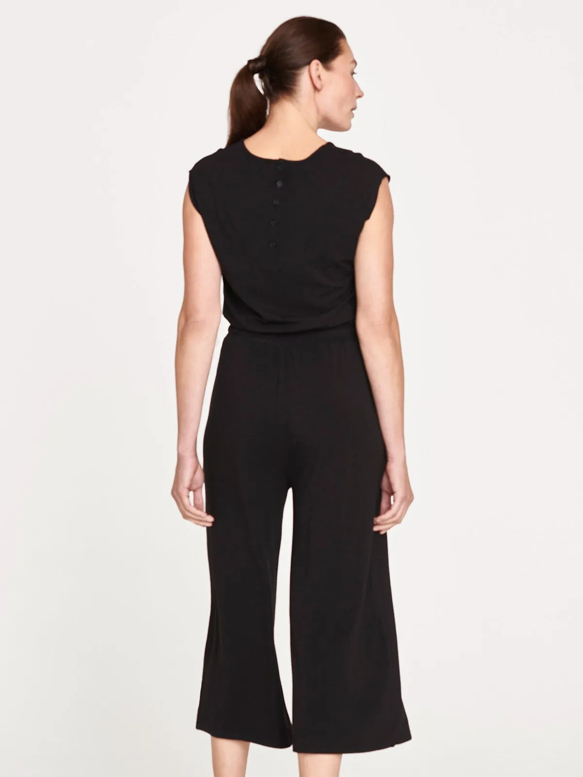 Colonel Bamboo V-Neck Dashka Jumpsuit - Black