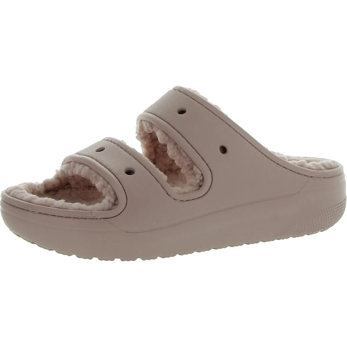 Crocs Classic Cozzzy Faux Fur Comfy Slide Sandals