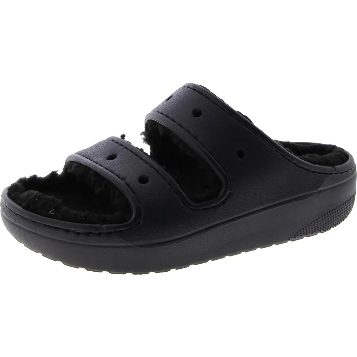 Crocs Classic Cozzzy Faux Fur Comfy Slide Sandals