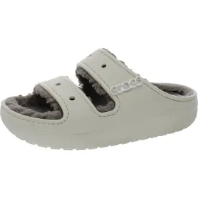 Crocs Classic Cozzzy Faux Fur Comfy Slide Sandals