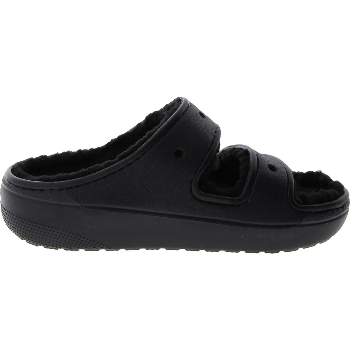 Crocs Classic Cozzzy Faux Fur Comfy Slide Sandals