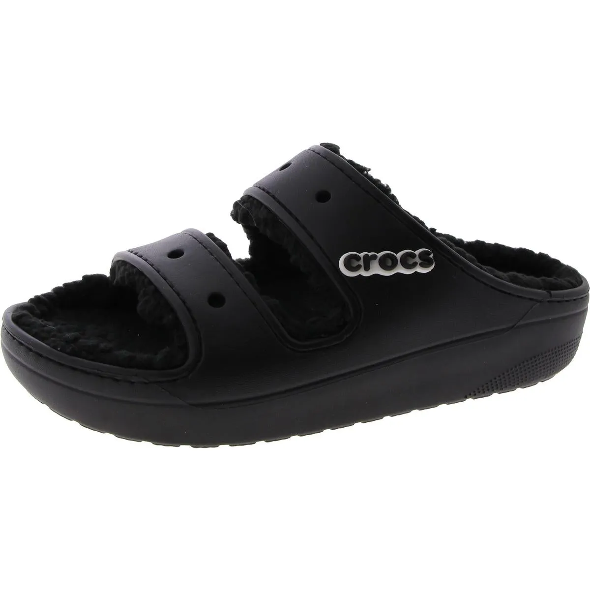 Crocs Classic Cozzzy Faux Fur Comfy Slide Sandals