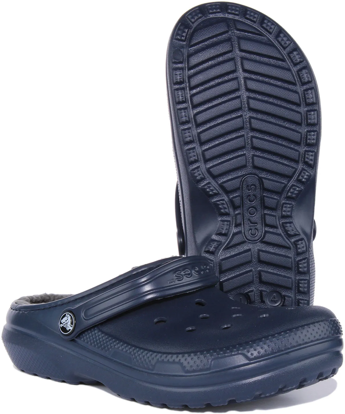 Crocs Classic Lined In Navy For Junior