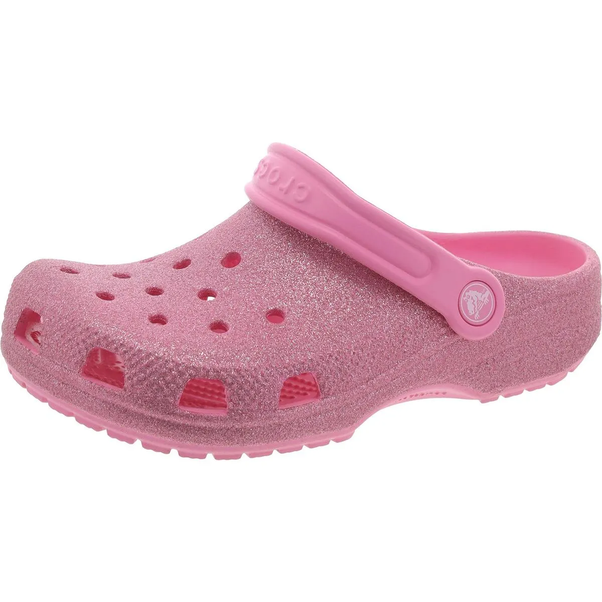 Crocs Girls Classic Glitter Clog Slingback Sandals