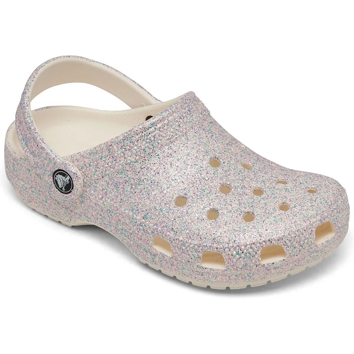 Crocs Girls Classic Glitter Clog Slingback Sandals