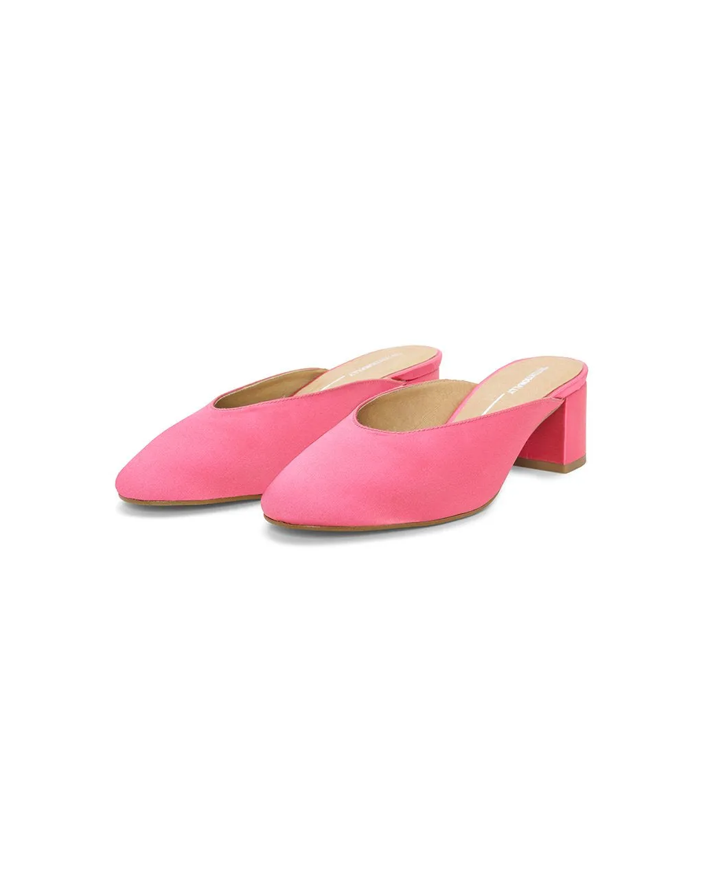 Daisy Heel - Pink Satin