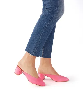 Daisy Heel - Pink Satin