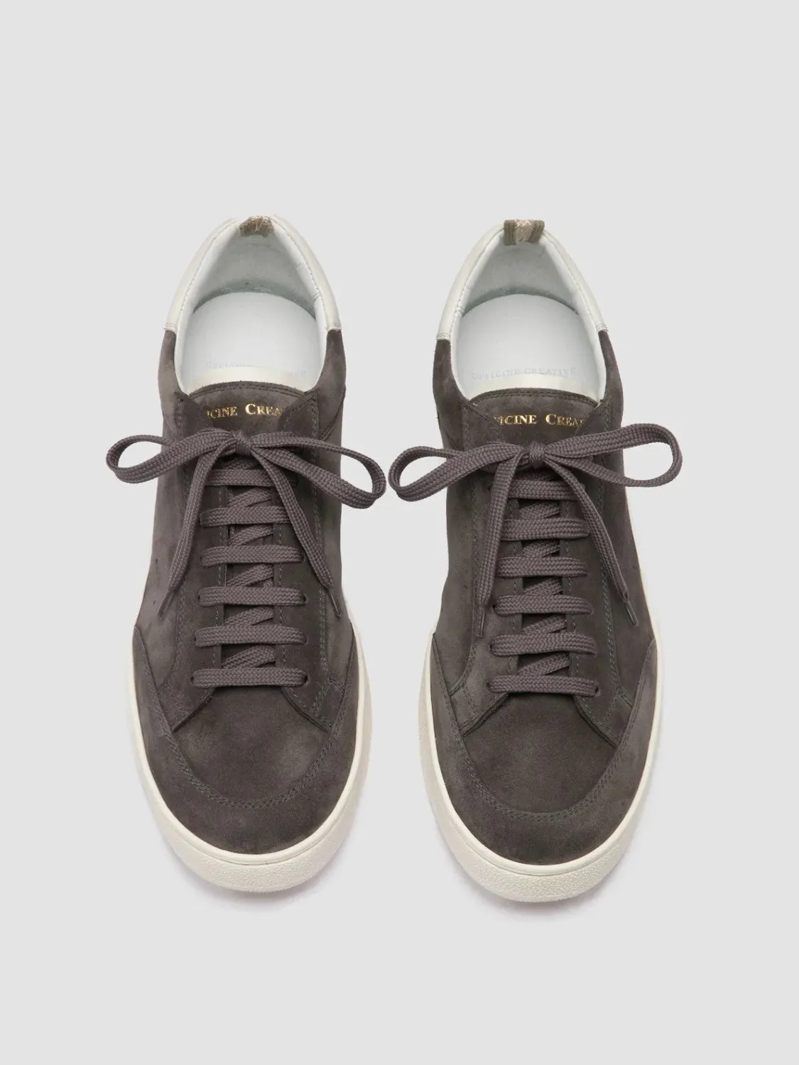 Dime Grey Suede Low Top Sneakers