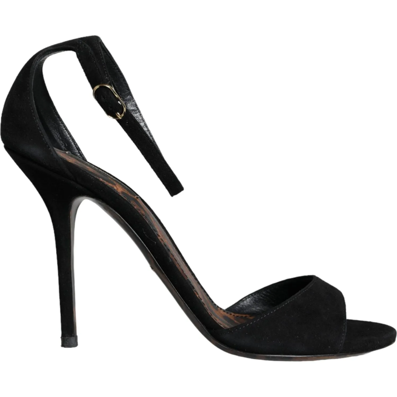 Dolce & Gabbana Black KEIRA Heels Ankle Strap Sandals Shoes