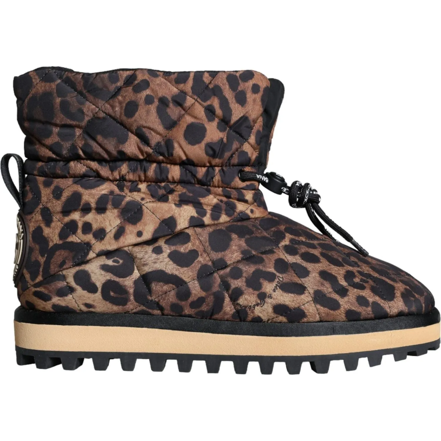 Dolce & Gabbana Brown Leopard Ankle Boots Padded Shoes