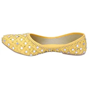 Elegant Yellow Synthetic Fashion Flats For Women