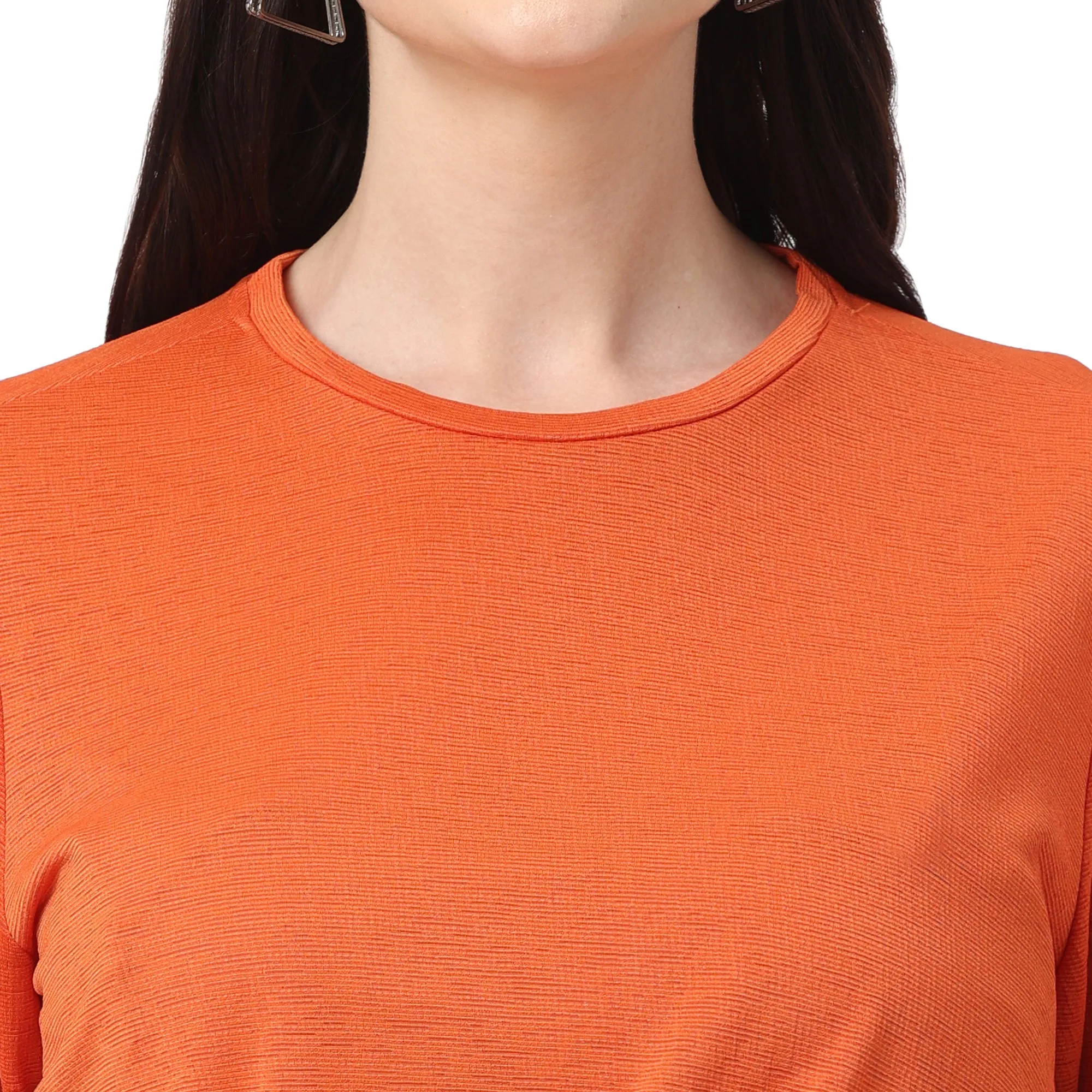 Fancy Rust Full Sleeves Top for Women