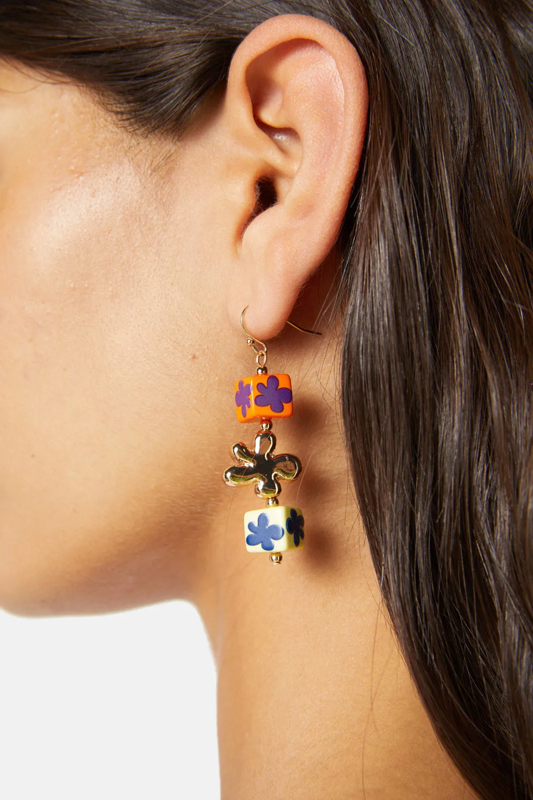 Flower Charm Earring