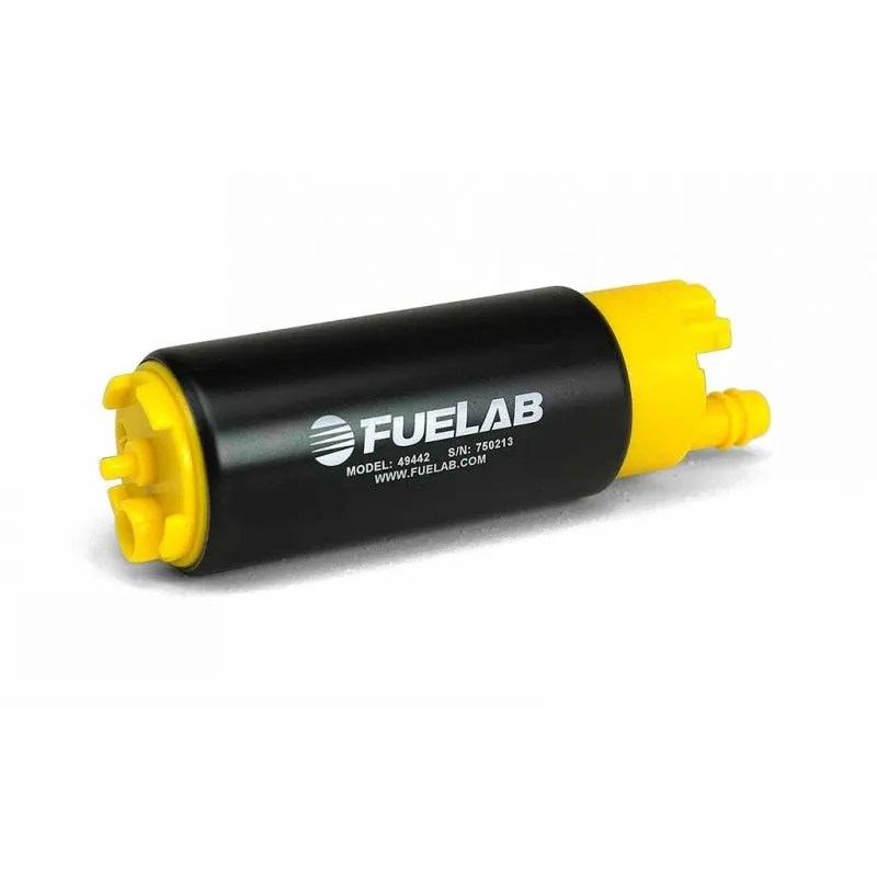 FUELAB 49442 In-Tank Fuel Pump (340 LPH @ 3 bar, 13.5v) Inlet Inline with Outlet