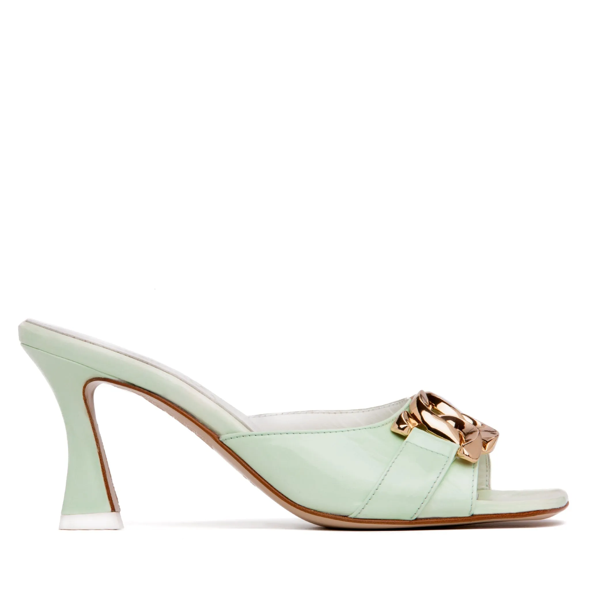 Gabriela Light Green Patent Leather  Sandal