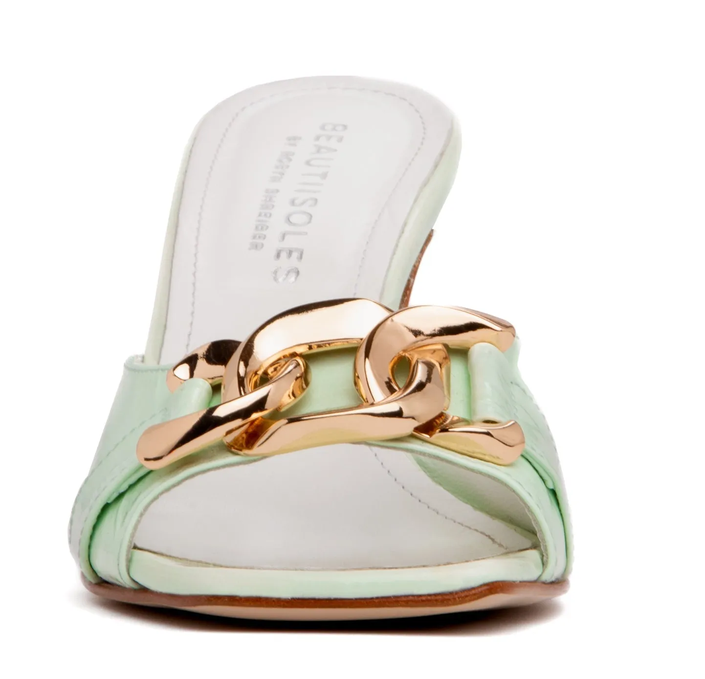 Gabriela Light Green Patent Leather  Sandal