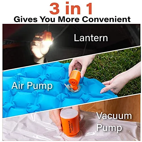 GIGA PUMP 2.0 Electric Portable Air Pump 1300mah Battery Rechargeable Pump Ultra-Mini Inflator/Deflator Pump for Swimming Rings air Mattress Bed Pool Toy