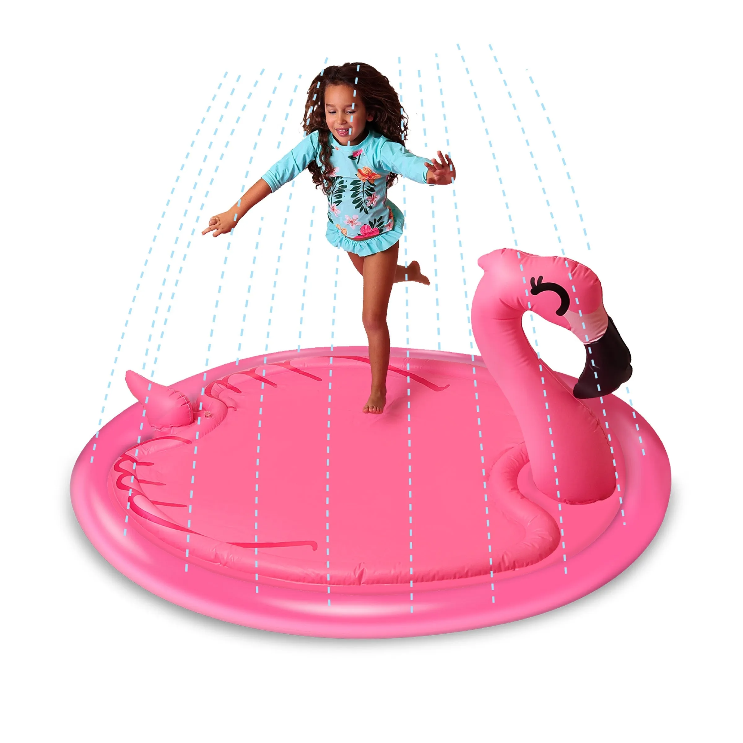 Good Banana Splashy Sprinklers Splash Mat - Flamingo