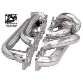 Hedman Hedders Street Headers - 1.5 in Primary - Stock Collector Flange - Black Paint - Mopar Gen III Hemi - Dodge Ram Fullsize Truck 2003-07 - Pair