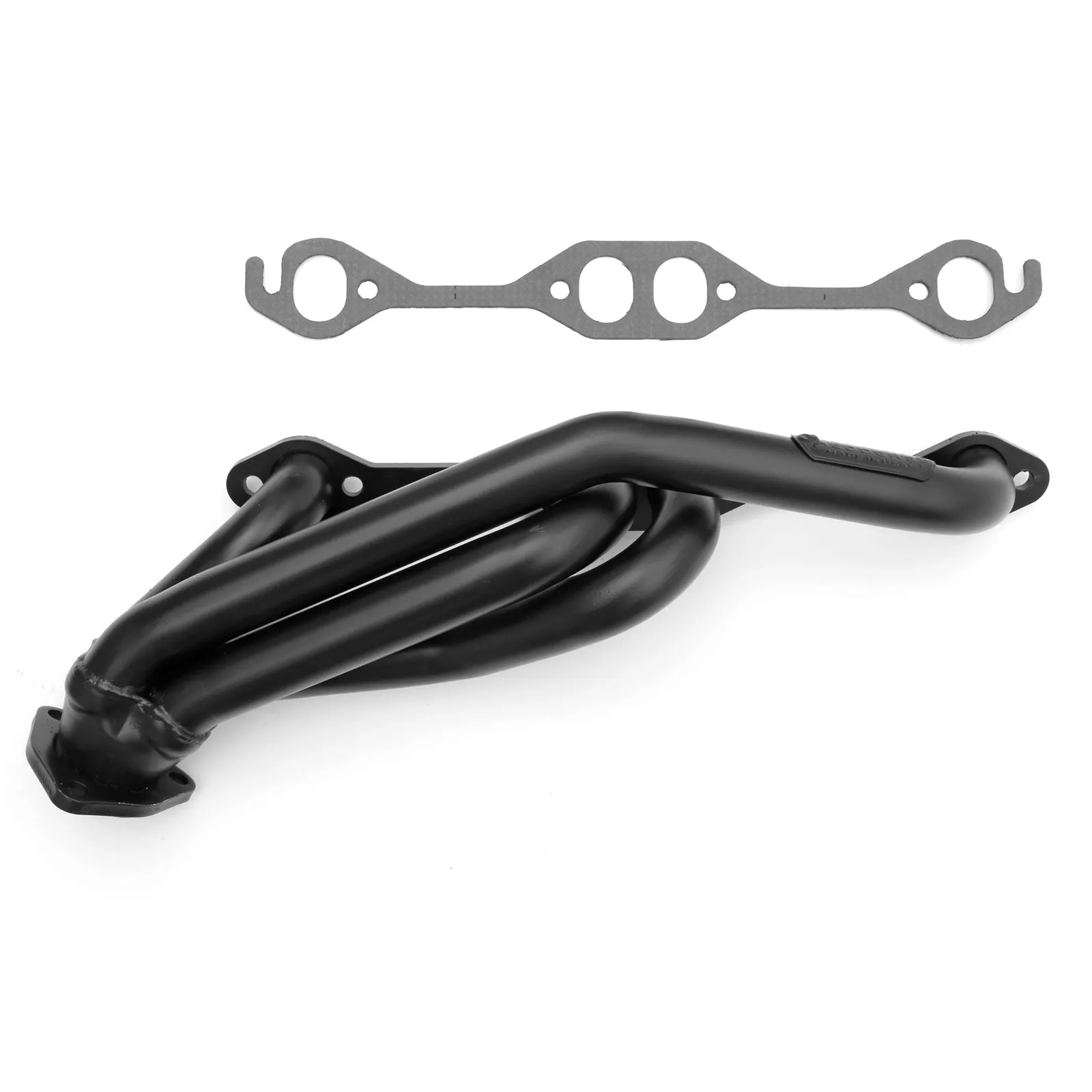 Hedman Hedders Street Headers - 1.5 in Primary - Stock Collector Flange - Black Paint - Small Block Chevy - GM Fullsize SUV / Truck 1996-2000 - Pair