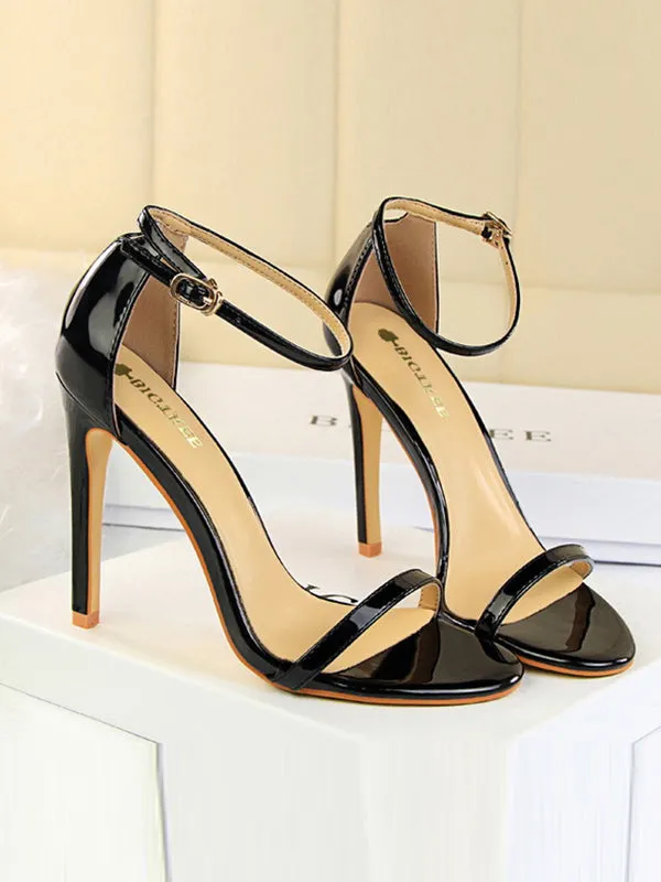 Hollow Open Toe Split-Joint Pumps Sandals