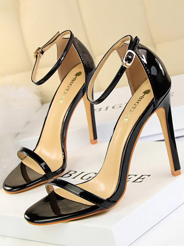 Hollow Open Toe Split-Joint Pumps Sandals