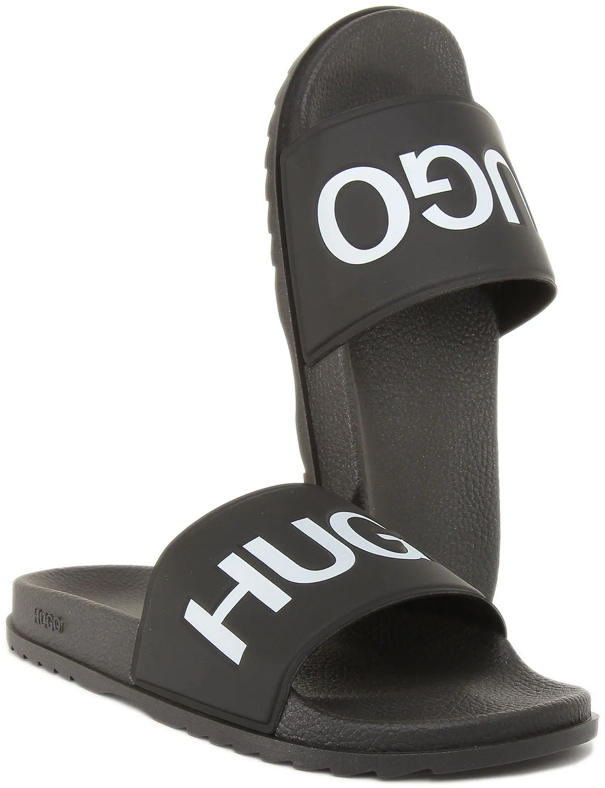 Hugo Match Sliders In Black For Men