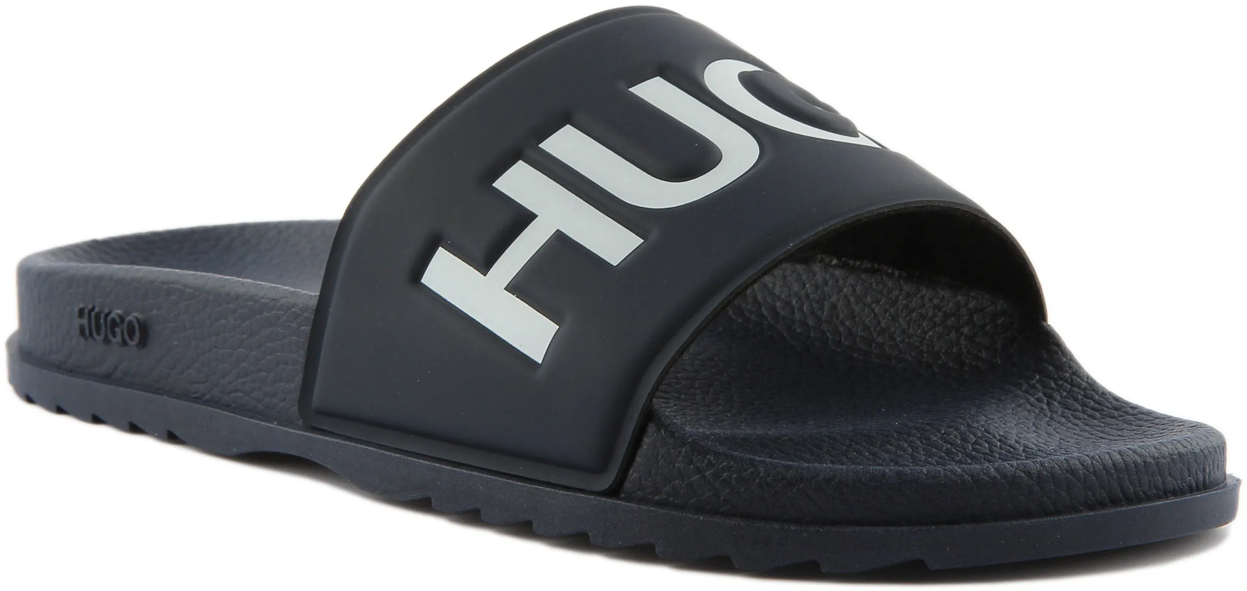 Hugo Match Sliders In Dark Blue For Men