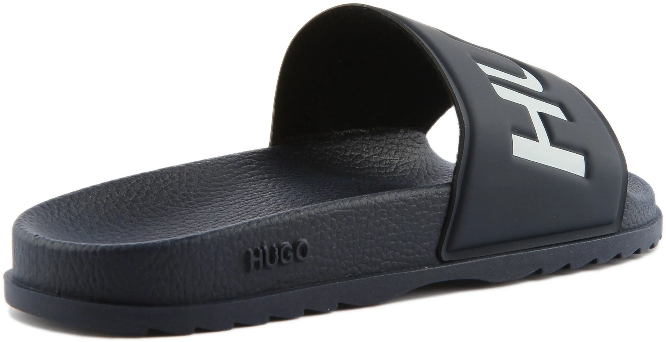 Hugo Match Sliders In Dark Blue For Men