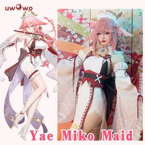 【In Stock】Exclusive Uwowo Genshin Impact Fanart Yae Miko Maid Dress Cosplay Costume