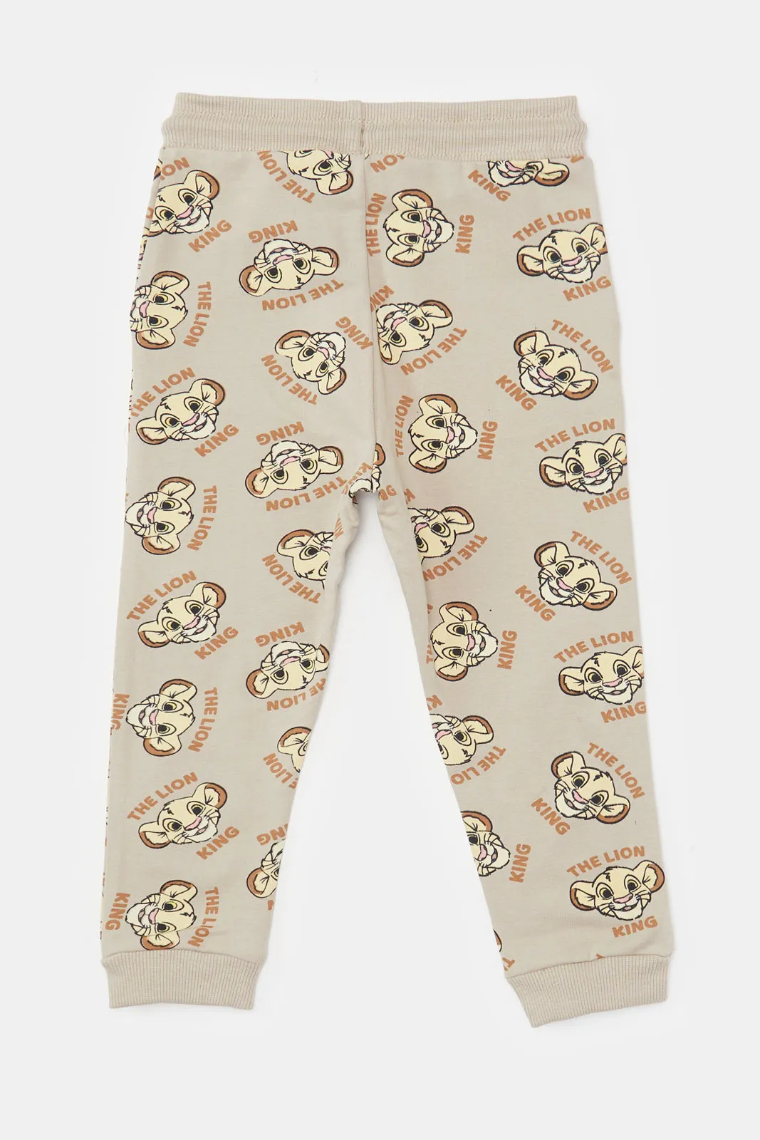 Infant Boys Beige Lion King Jogger Pants