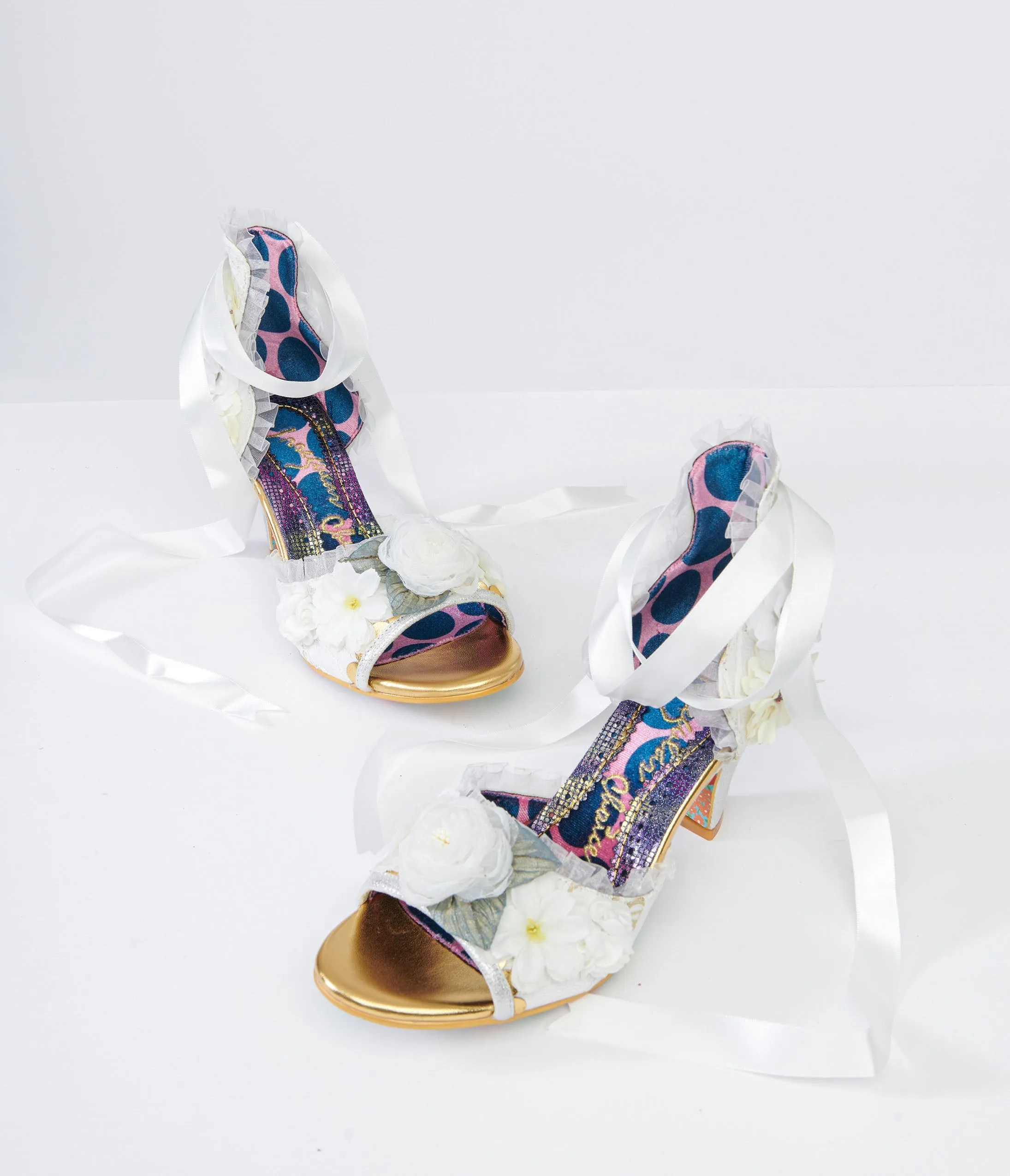 Irregular Choice White Flower Sandal Pump