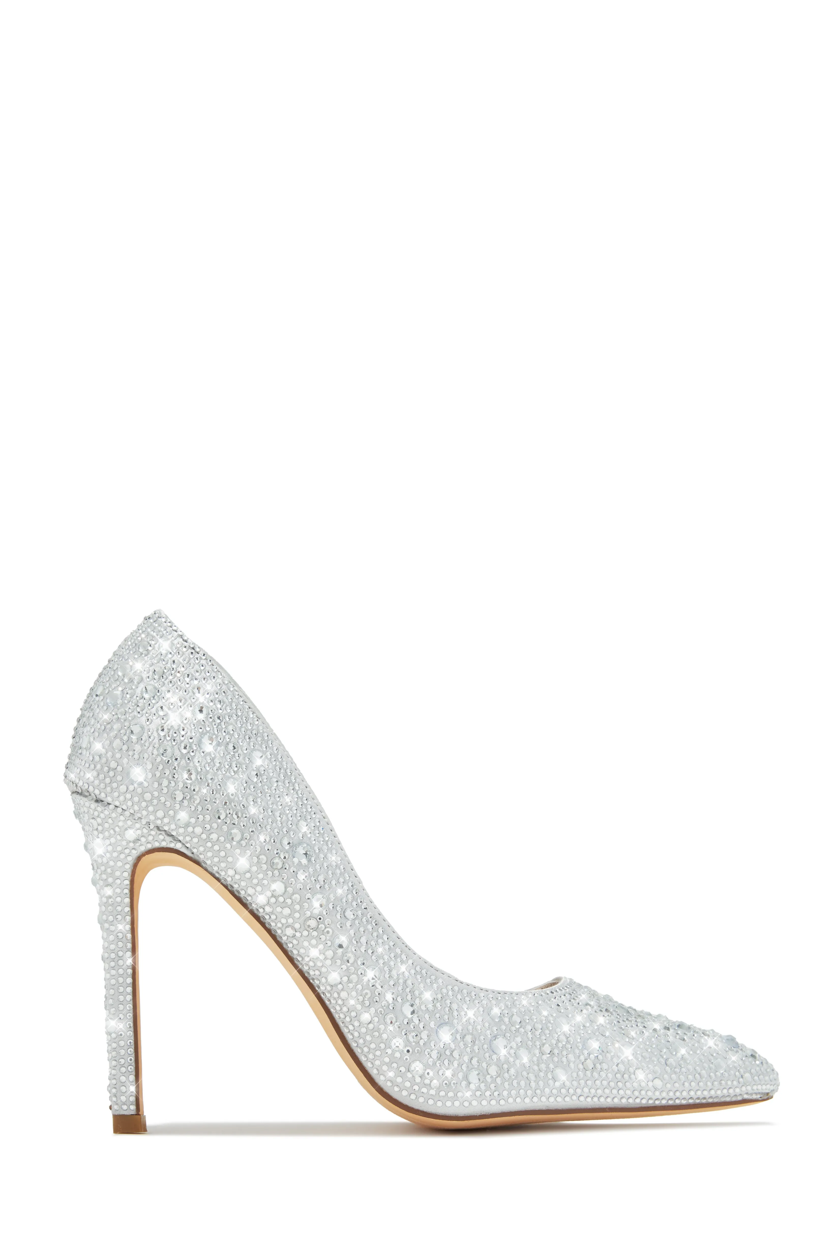 Kelly Embellished High Heel Pumps - Silver