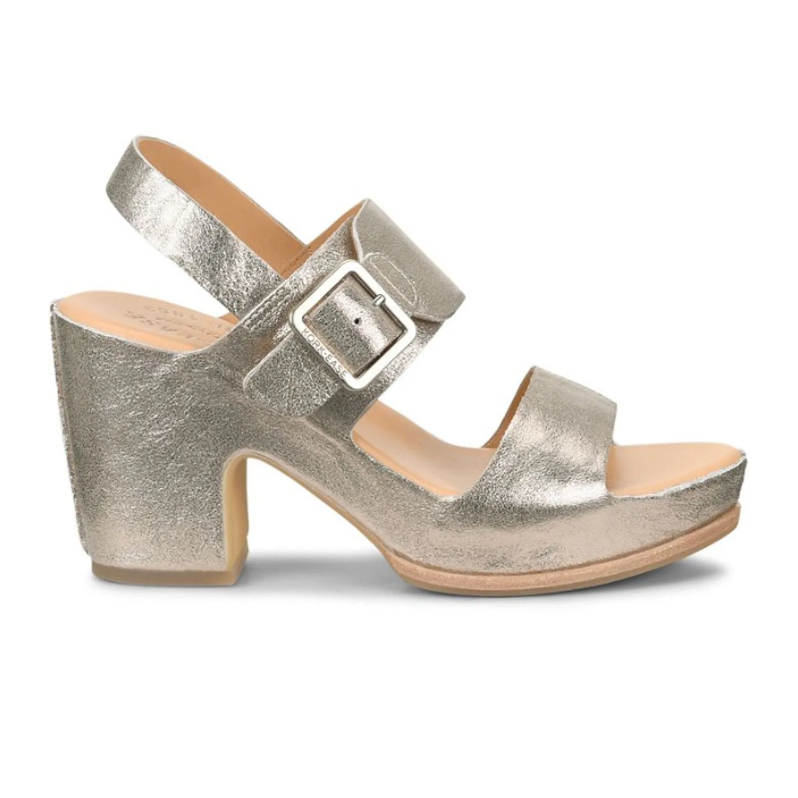 Kork-Ease San Carlos Heeled Sandal (Women) - Soft Gold Metallic