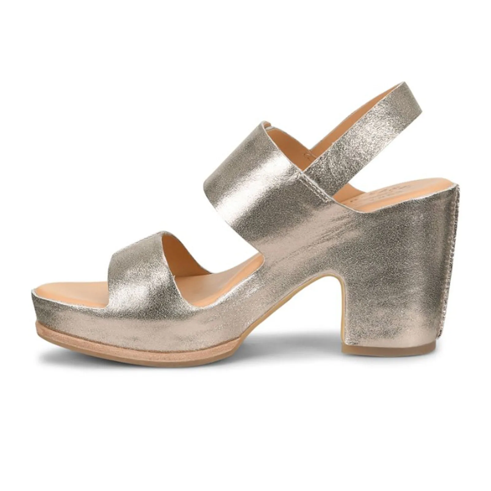 Kork-Ease San Carlos Heeled Sandal (Women) - Soft Gold Metallic