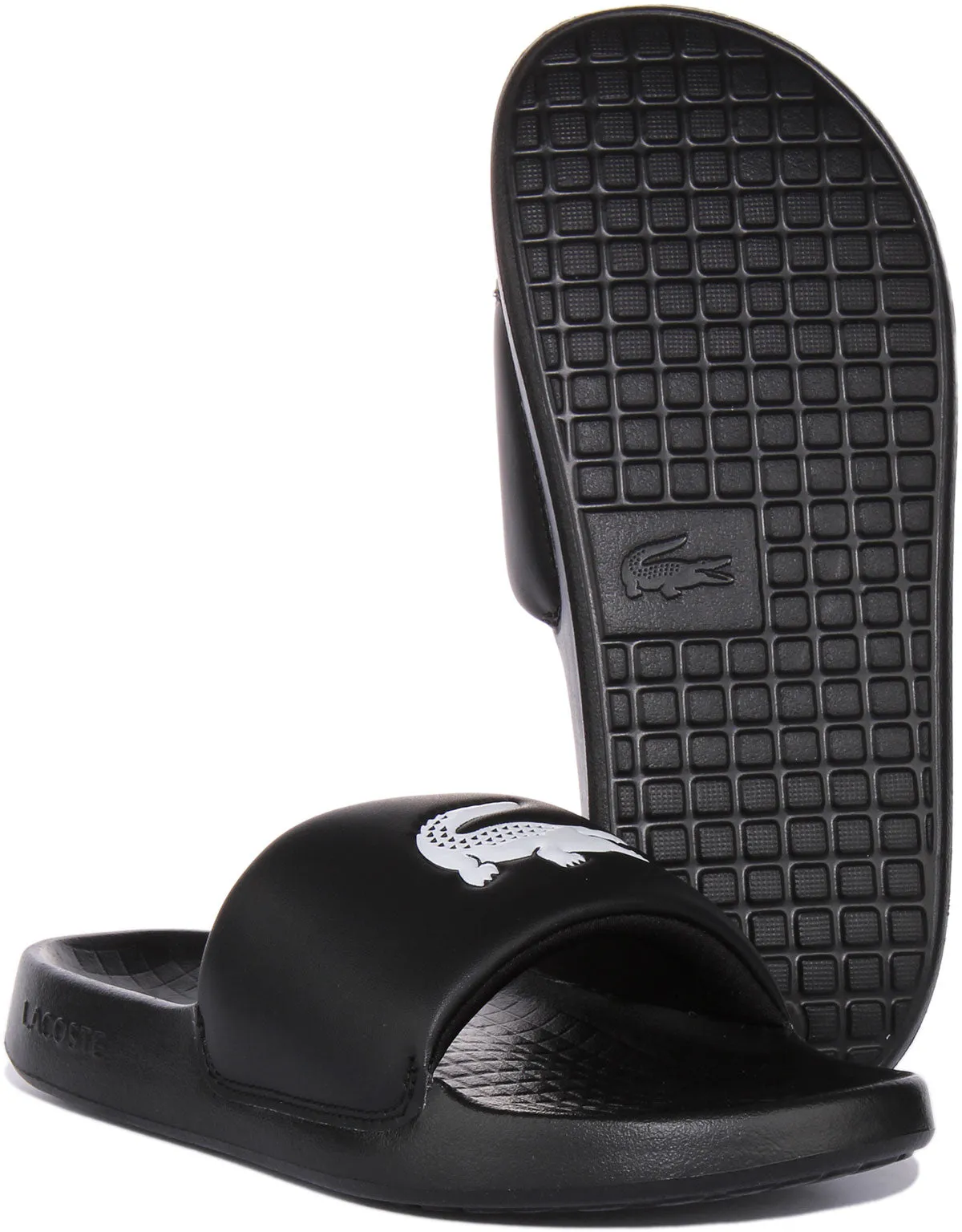 Lacoste Serve Slide In Black White For Men