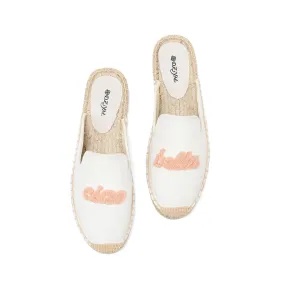 Ladies Summer Flat Breathable Espadrille Slippers Fashion Casual Simple Beach Sandals Ladies Muller Shoes Shallow Mouth Slip On