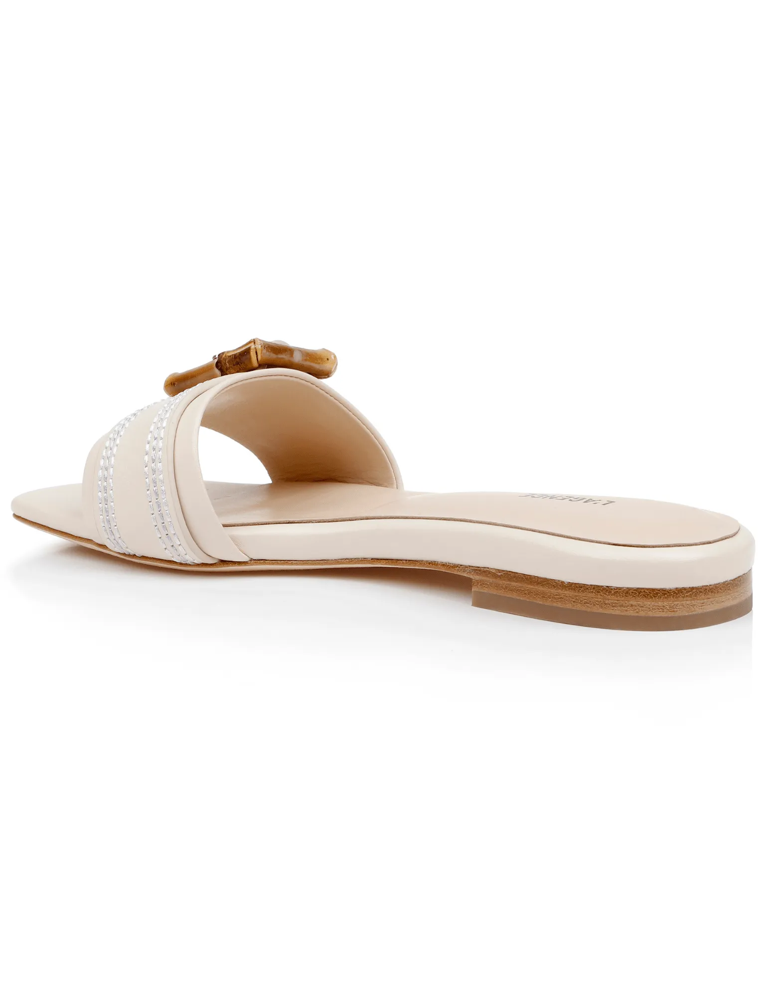 L'Agence Aurelie Bamboo Buckle Flat Sandal