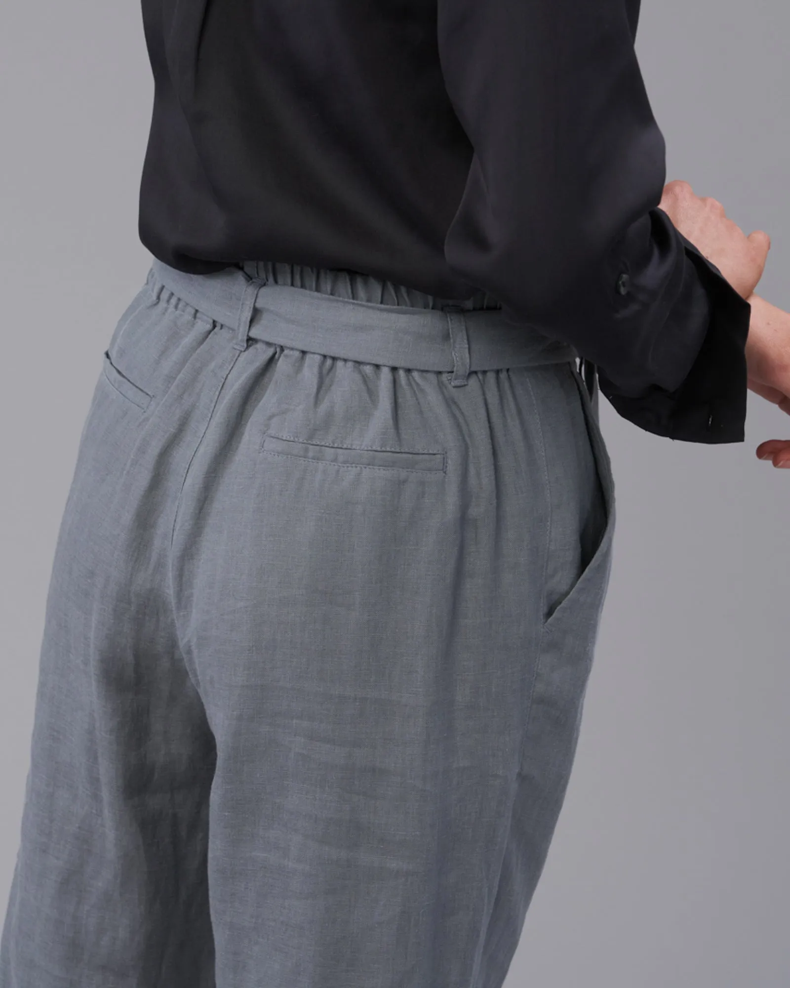 LINEN  TIE WAIST PANT