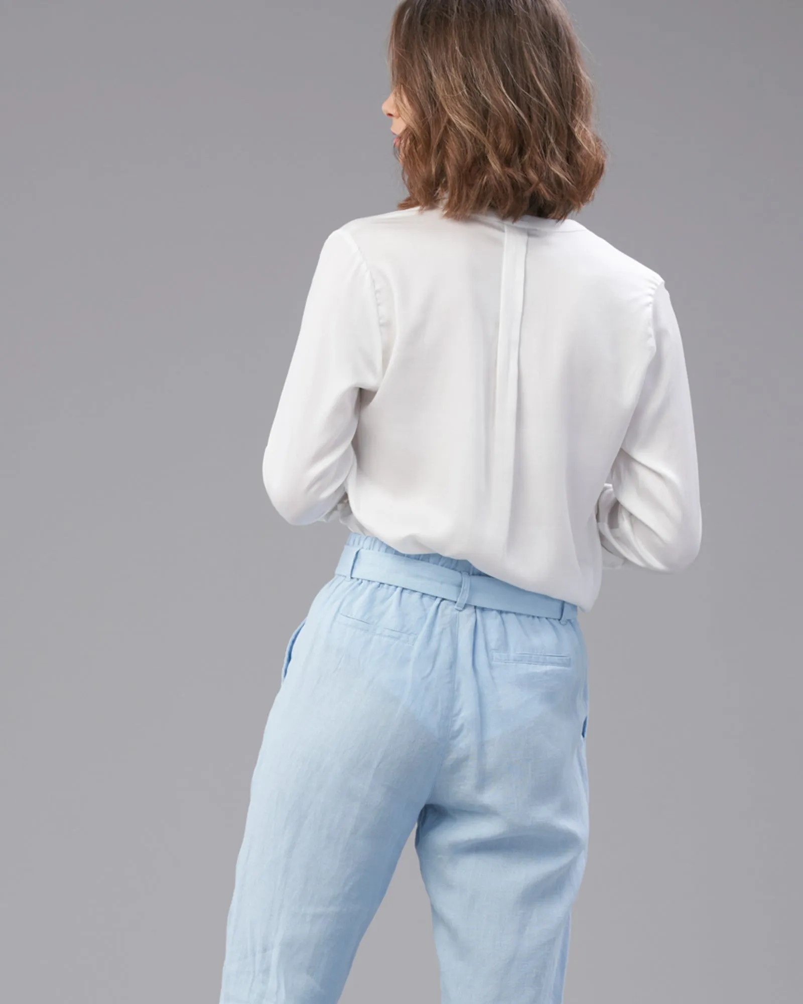 LINEN  TIE WAIST PANT