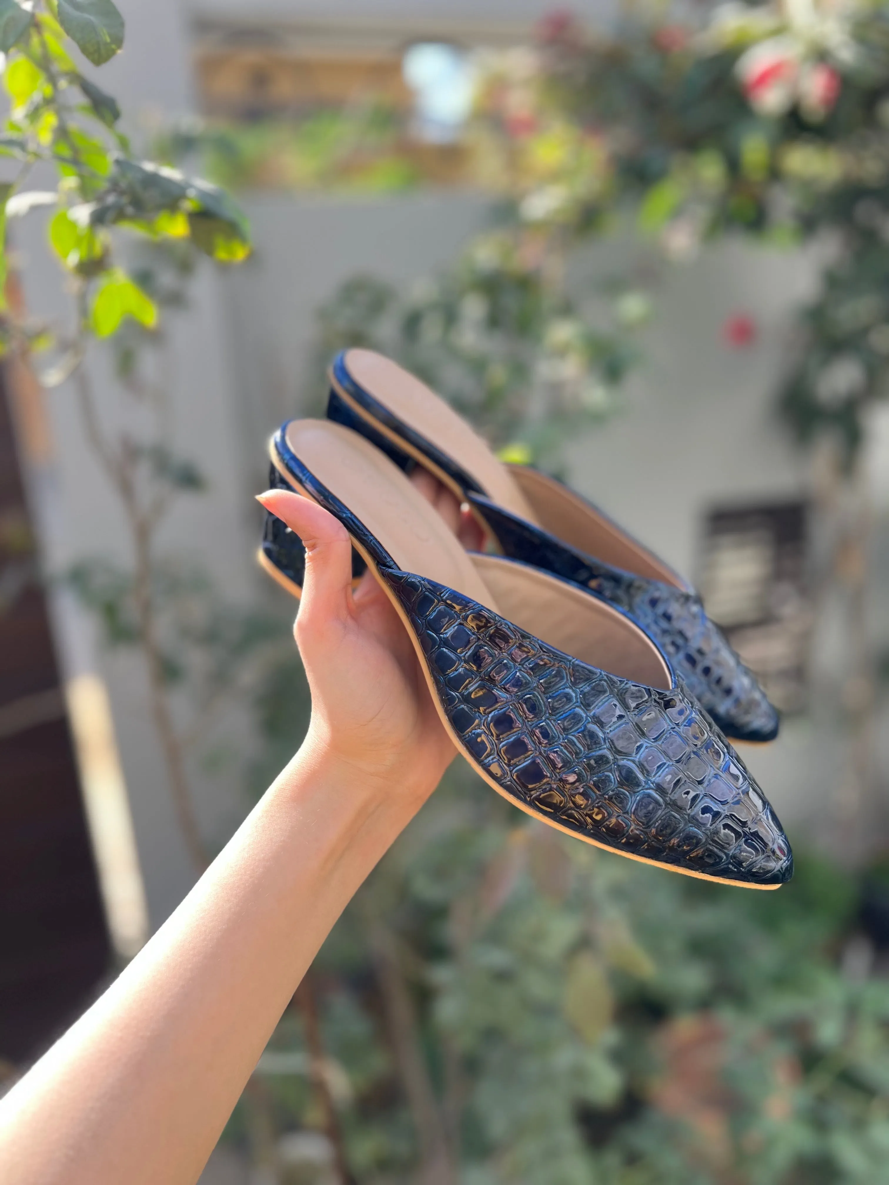 Livia Mule Heels - Blue