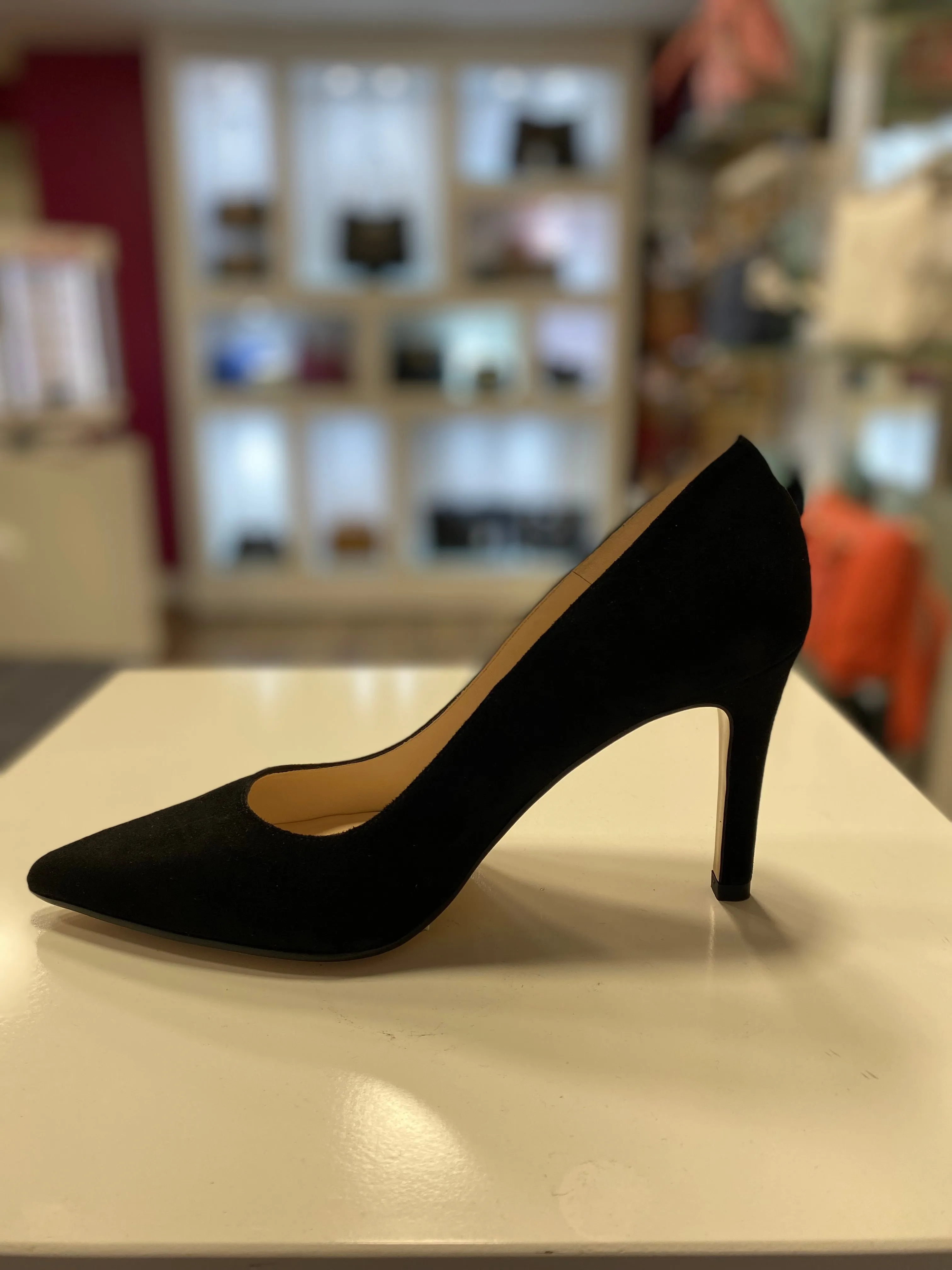 LODI RACHEL SUEDE HEEL - BLACK