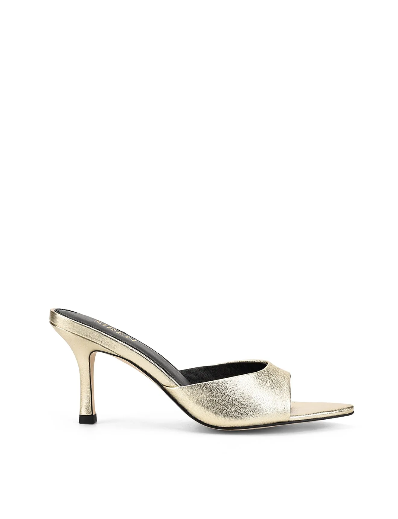 Margot Point Toe Mules - Gold Metallic Leather