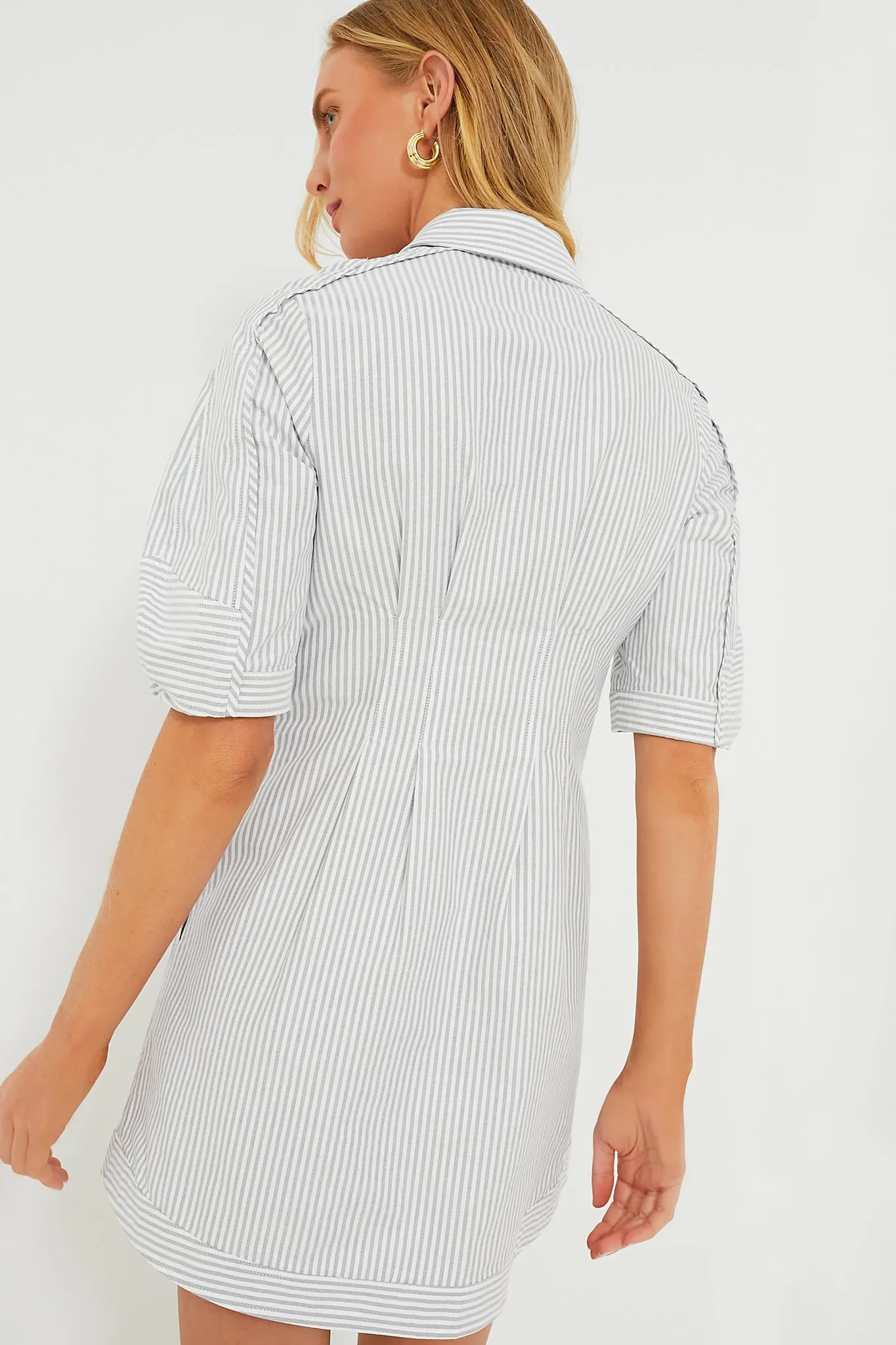 Midnight Stripe Percy Short Sleeve Mini Dress