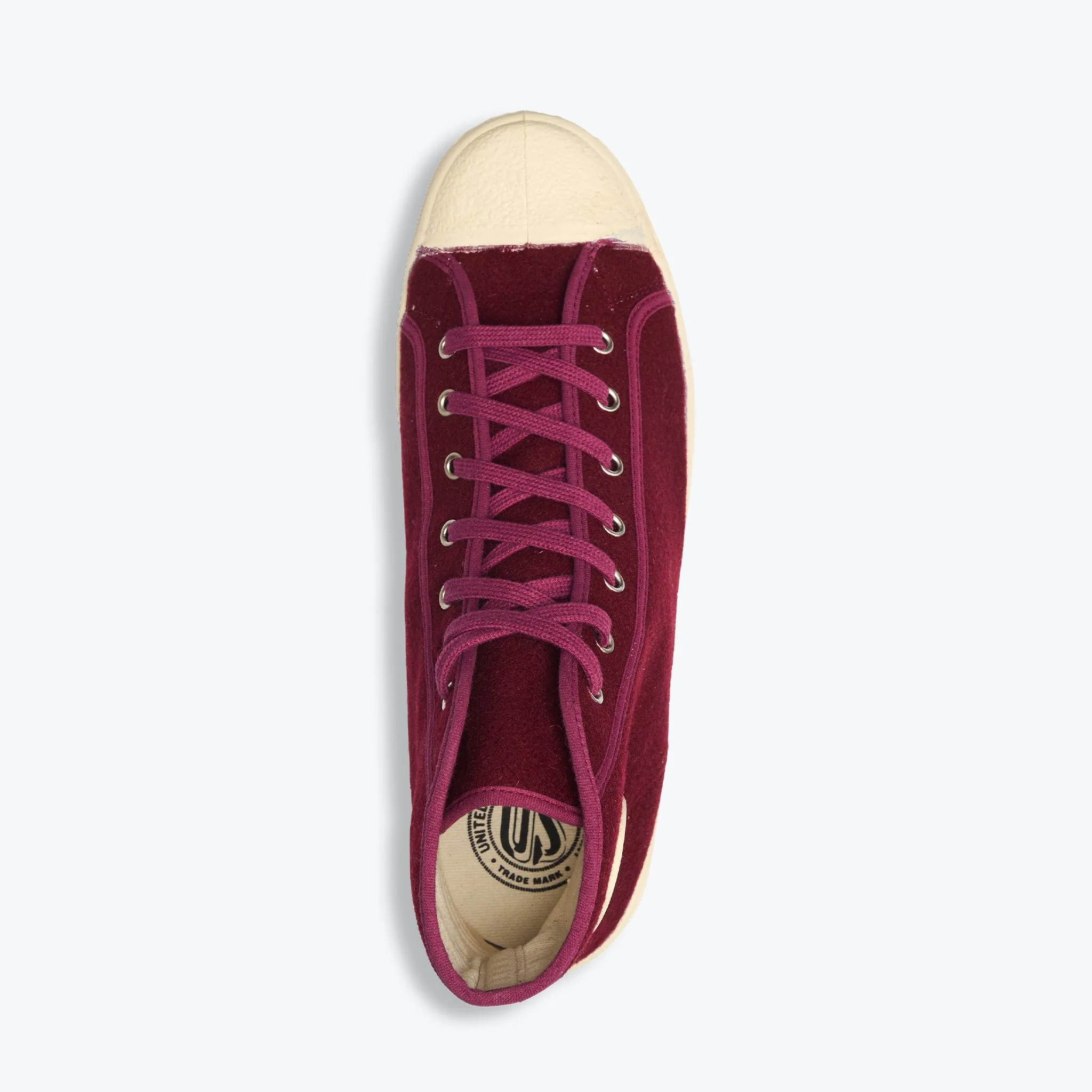 MILITARY FELT HIGH TOP - BORDEAUX