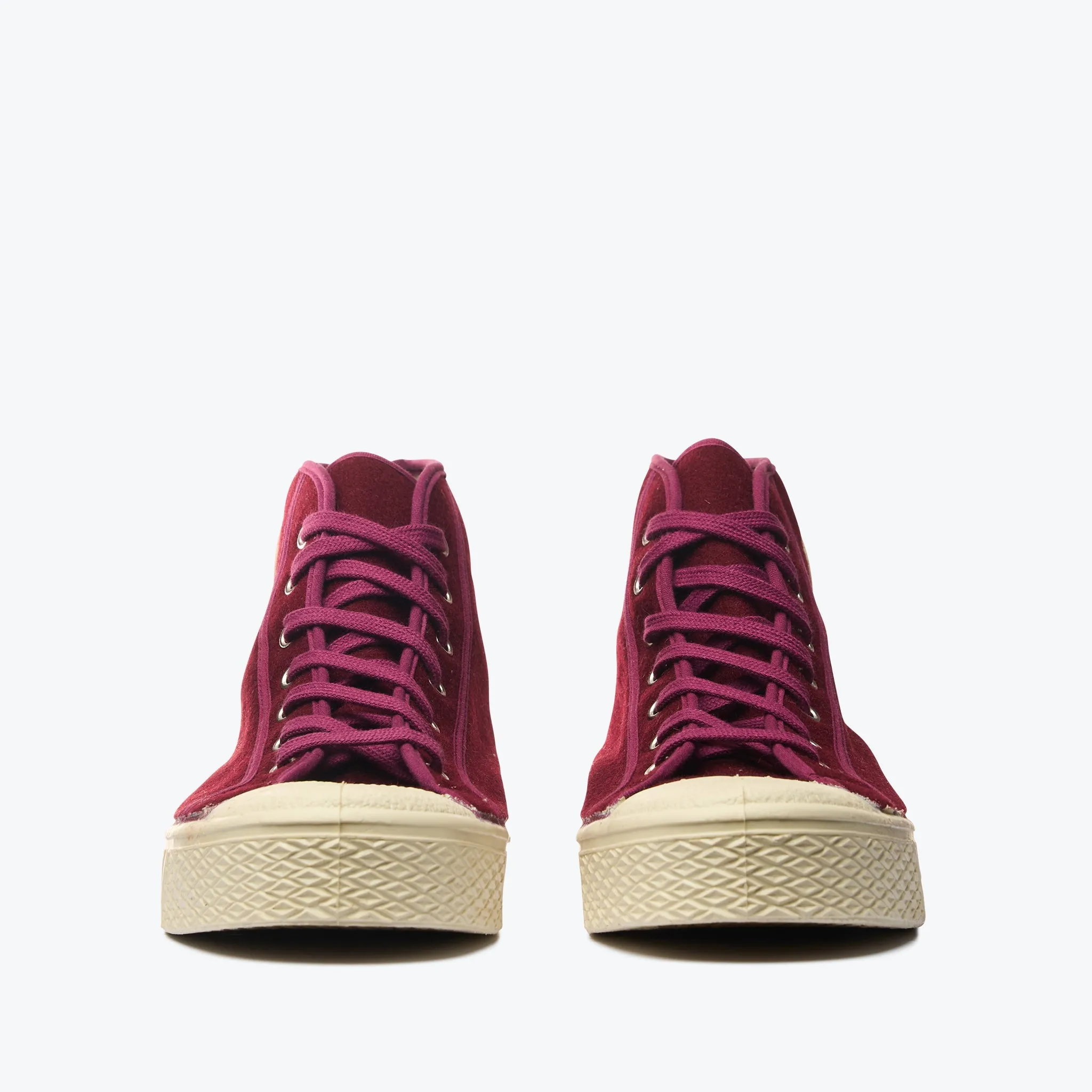 MILITARY FELT HIGH TOP - BORDEAUX