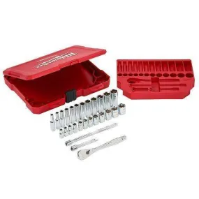 Milwaukee 48-22-9504 1/4" Drive 28 Piece Ratchet & Socket Set - Metric