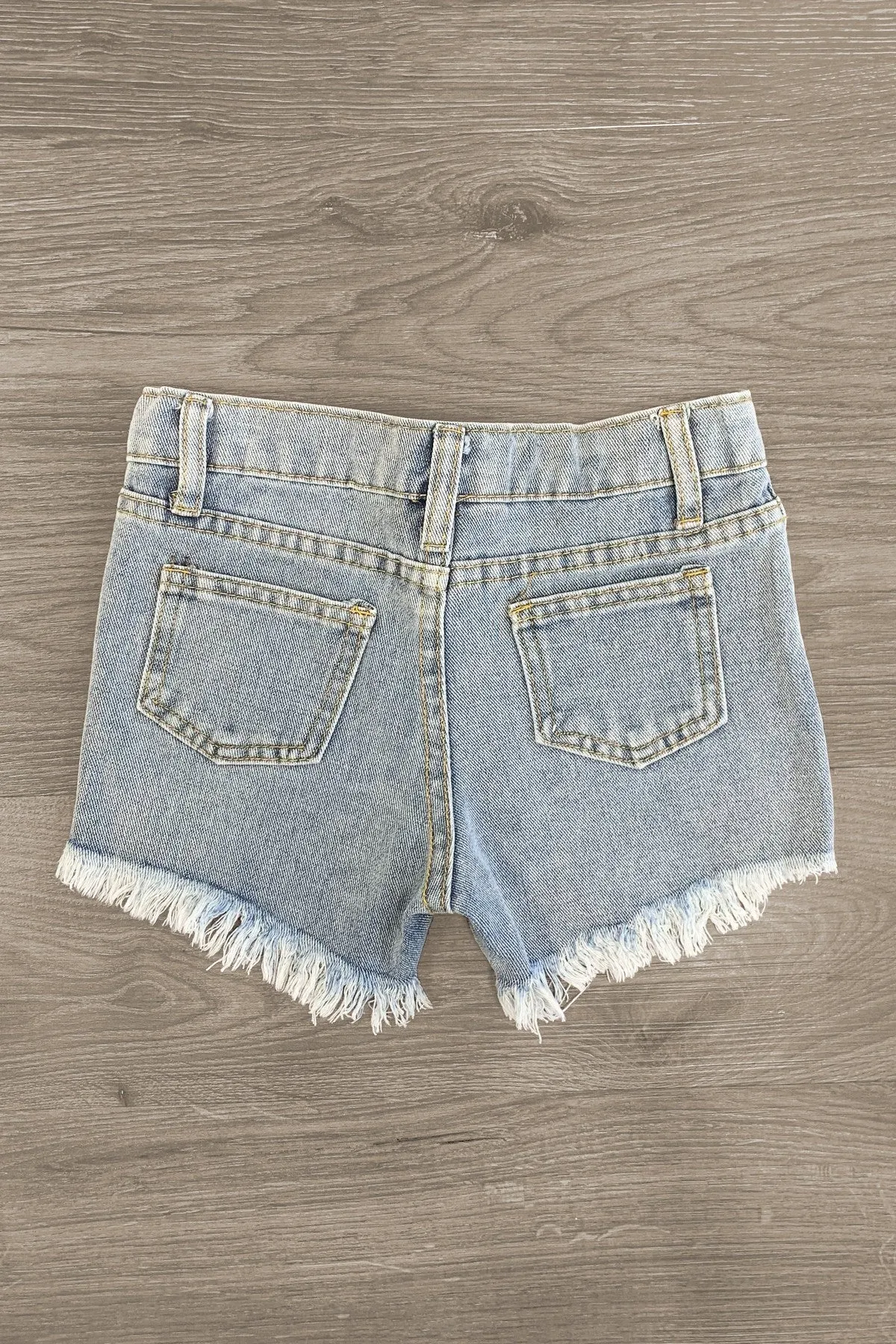 Mint Sequin Denim Shorts