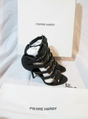 NEW NIB PIERRE HARDY GUM CALF  SHINY Stiletto Heel Shoe 36.5 6 BLACK Womens NIB